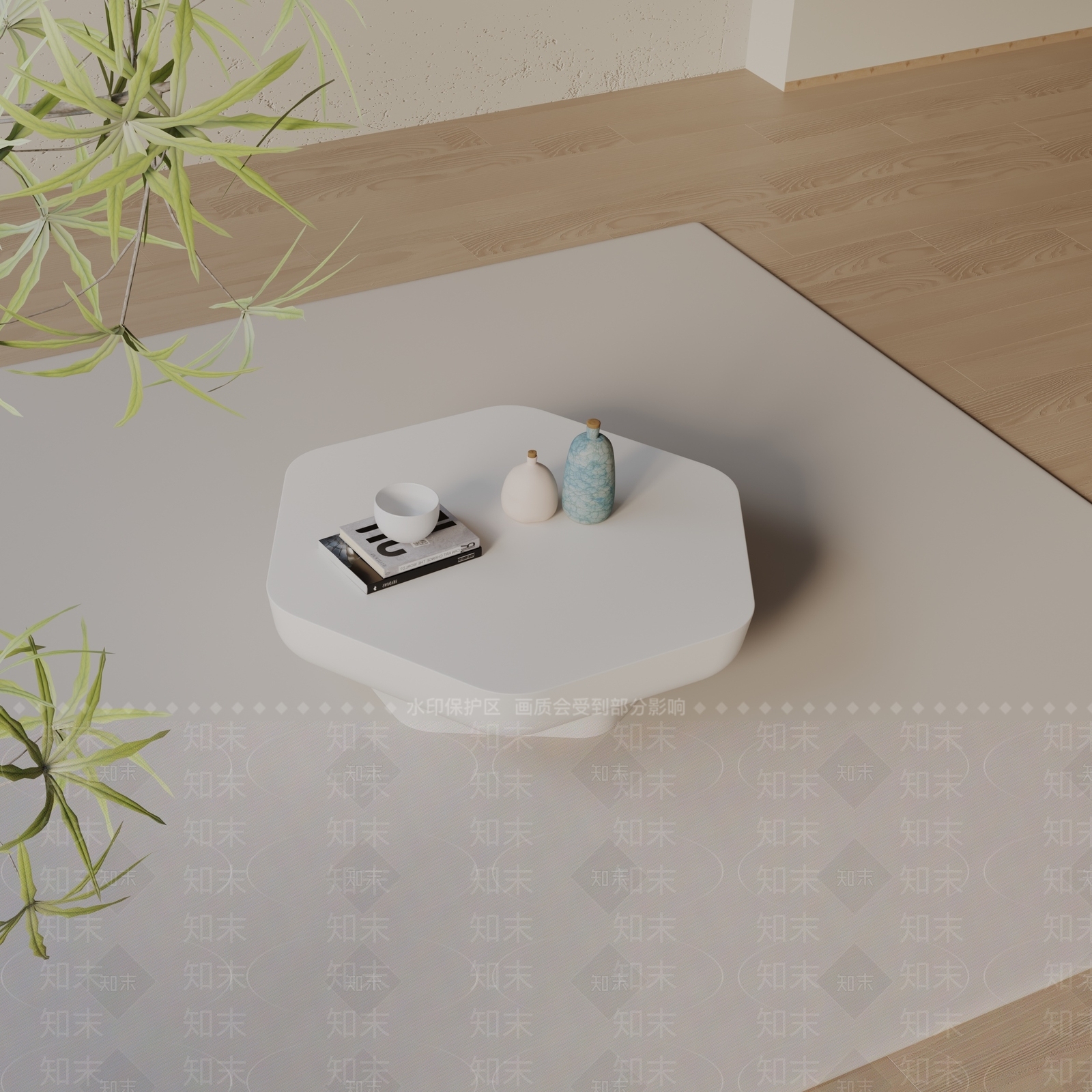 现代茶几3D模型下载【ID:1198936204】