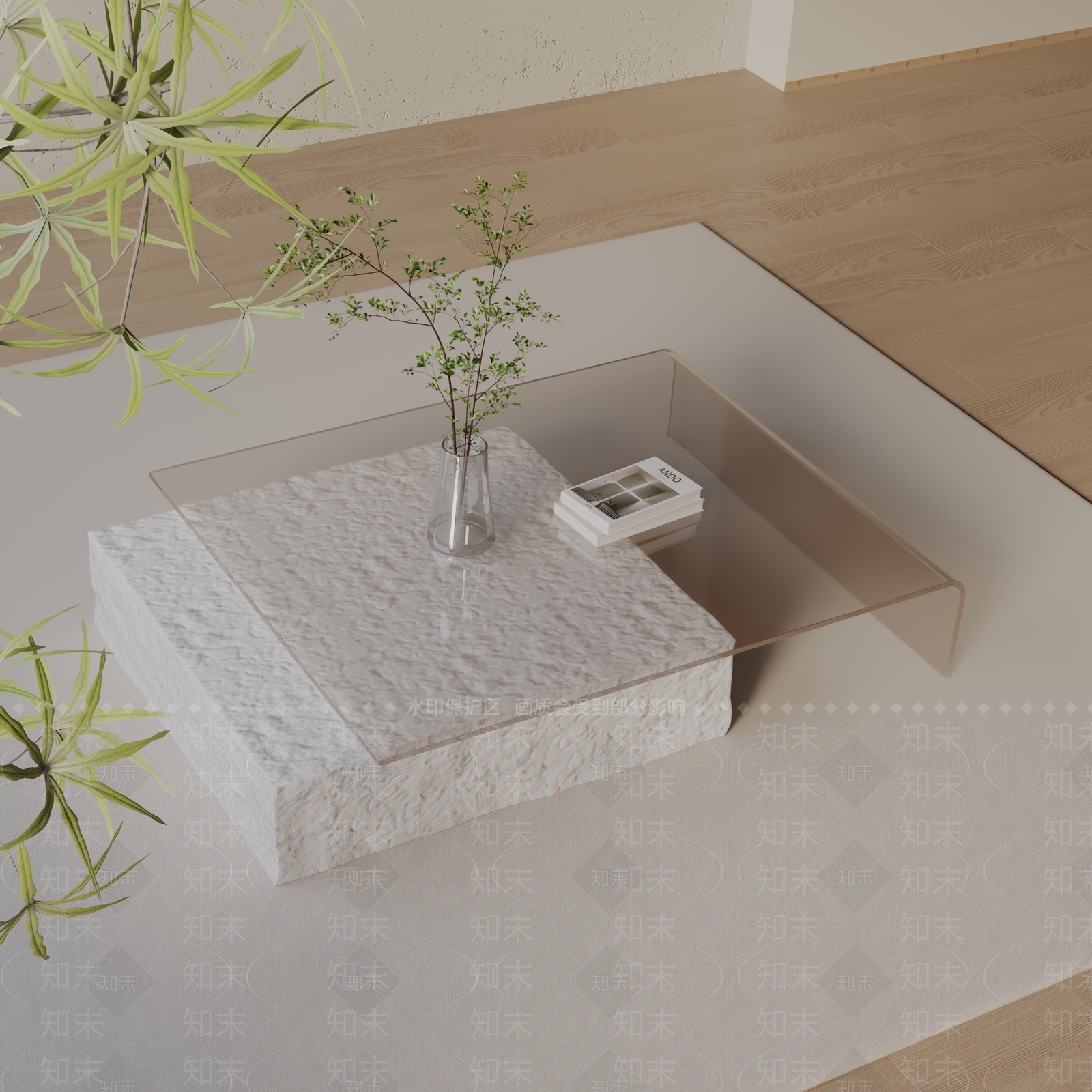 现代茶几3D模型下载【ID:1198936479】