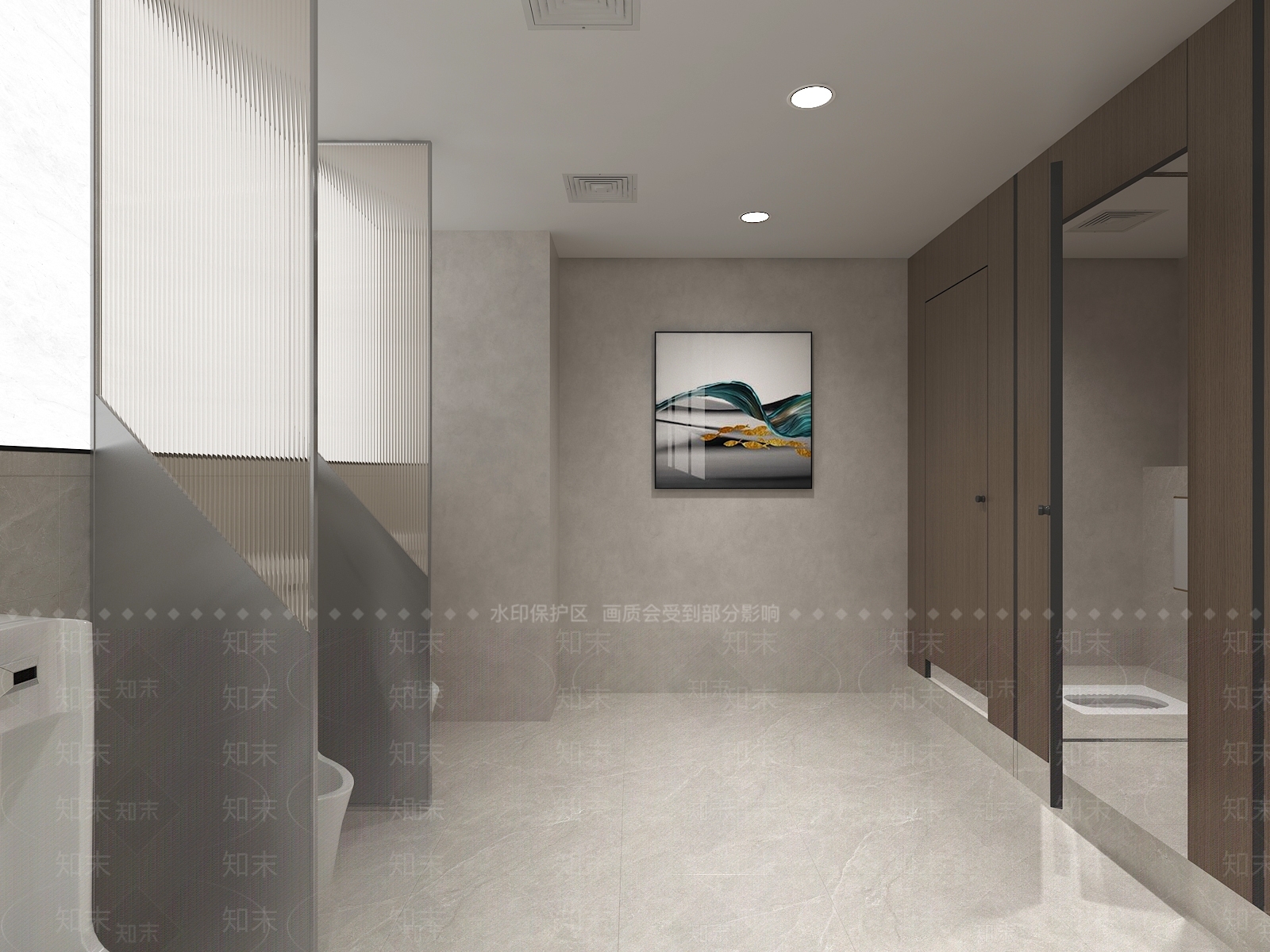 现代公共卫生间3D模型下载【ID:1198938402】