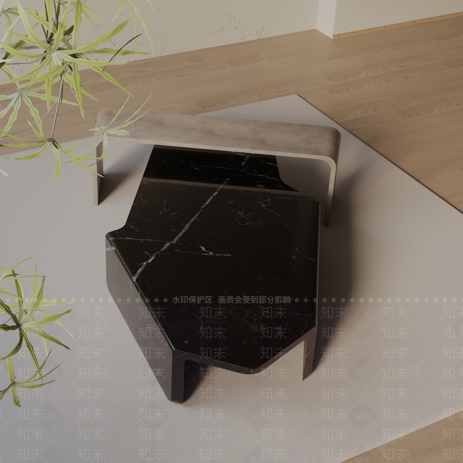 现代茶几3D模型下载【ID:1198938839】