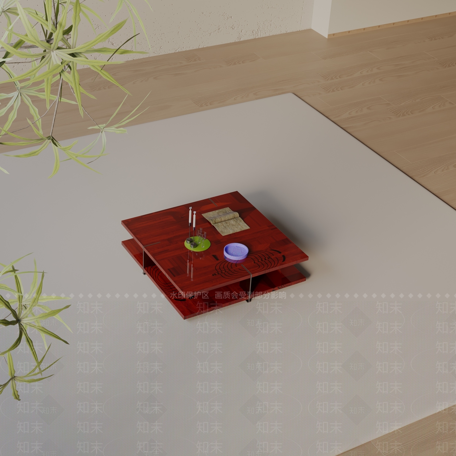 现代茶几3D模型下载【ID:1198939460】
