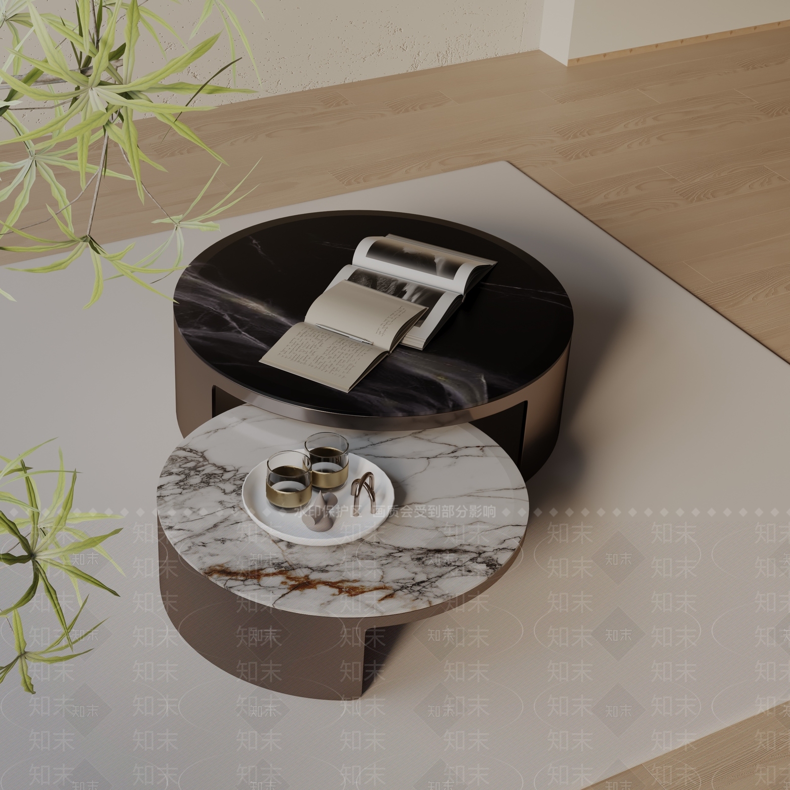 现代茶几3D模型下载【ID:1198939719】