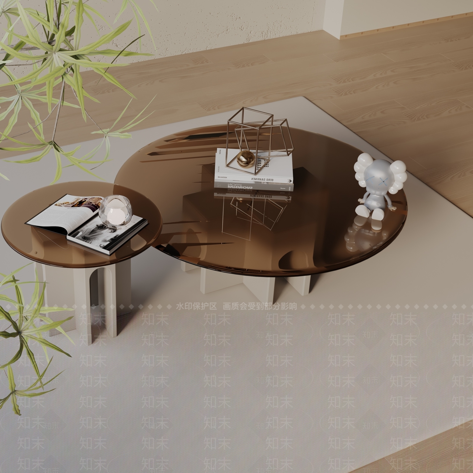 现代茶几3D模型下载【ID:1198943385】