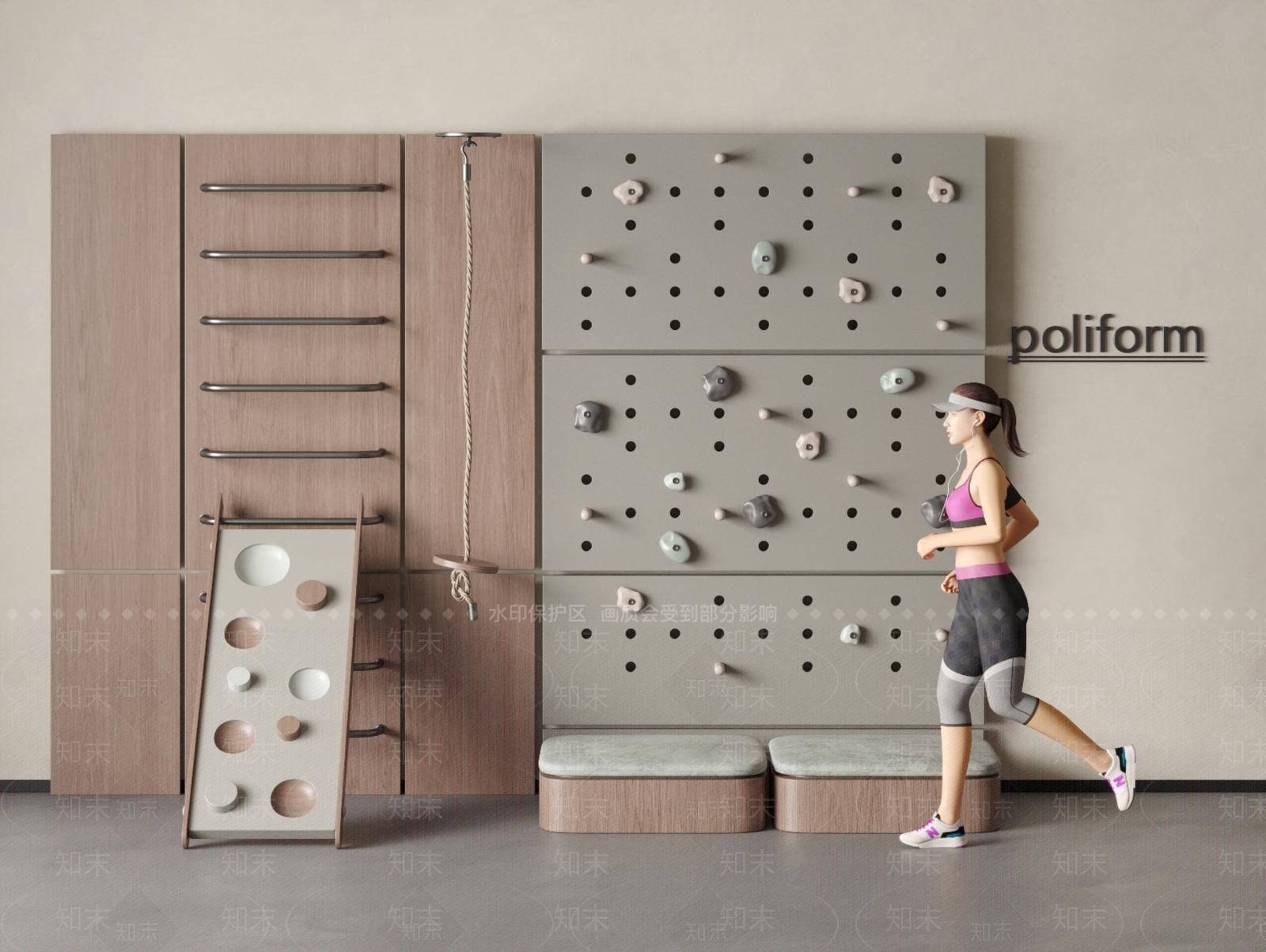 攀岩墙SU模型下载【ID:1198944779】