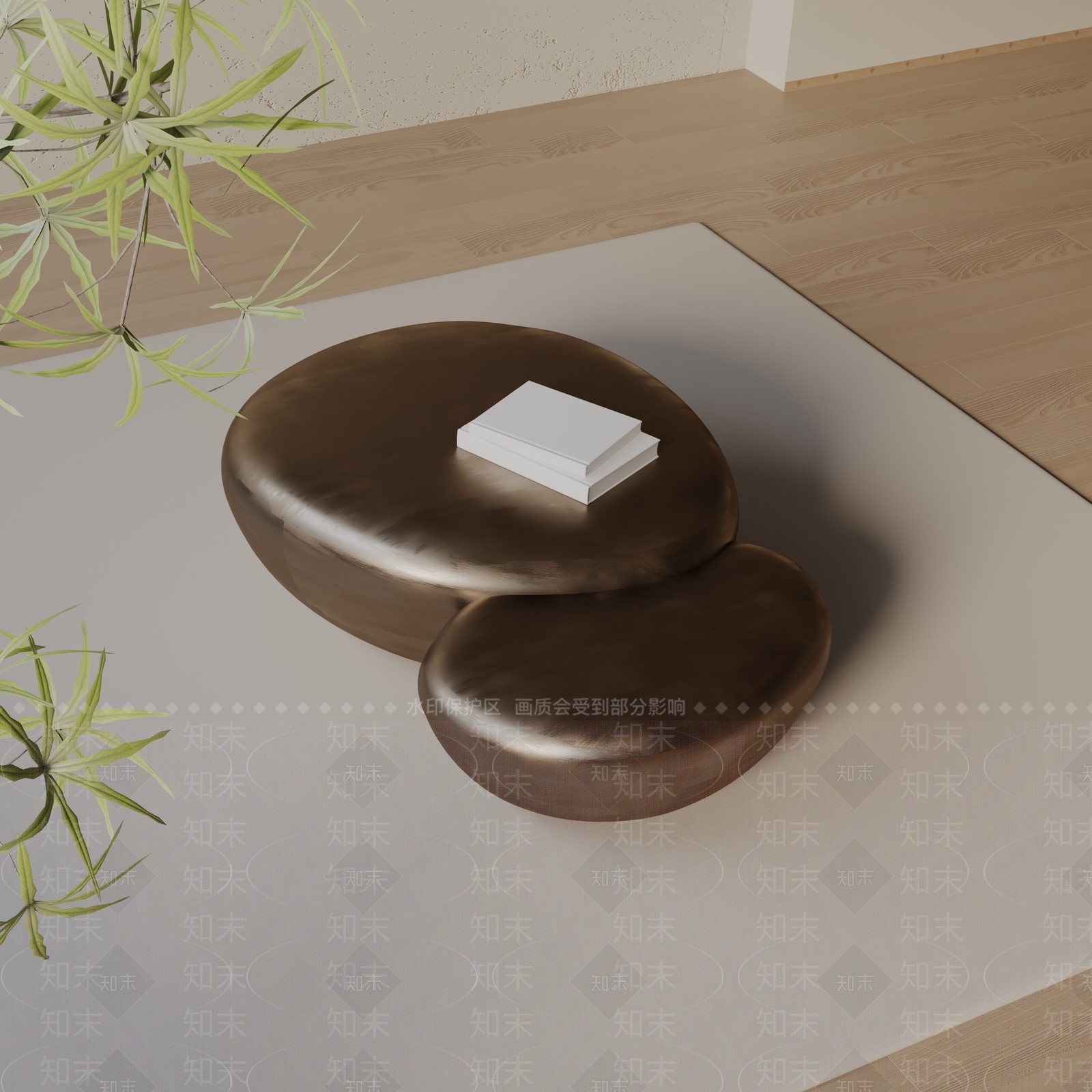 现代茶几3D模型下载【ID:1198947060】