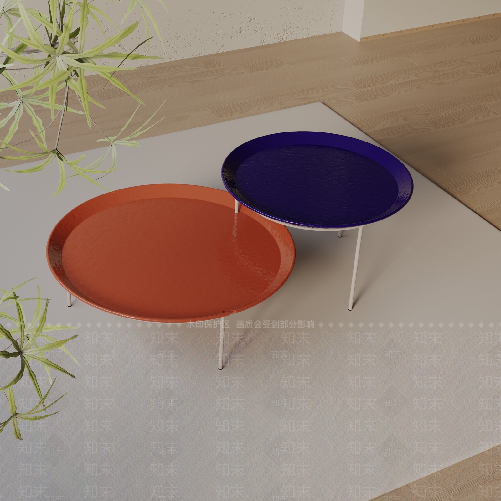 现代茶几3D模型下载【ID:1198947592】