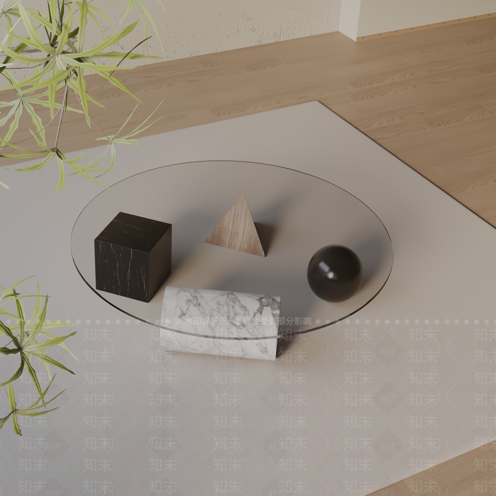 现代茶几3D模型下载【ID:1198948022】