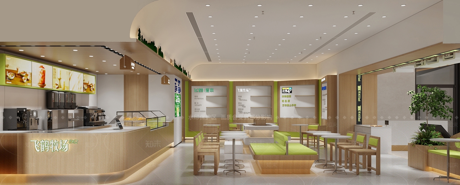 现代奶茶店3D模型下载【ID:1198948620】
