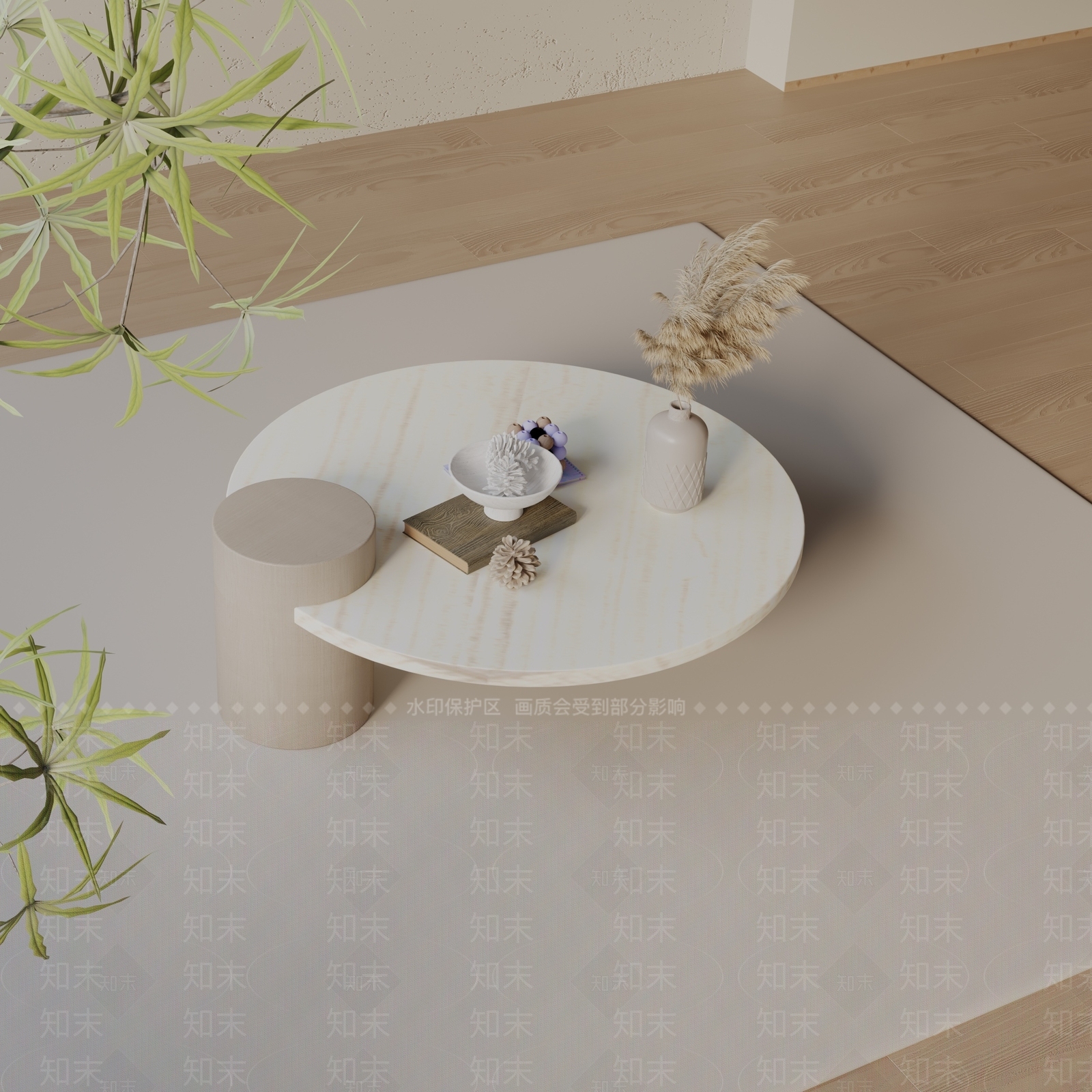 现代茶几3D模型下载【ID:1198951180】