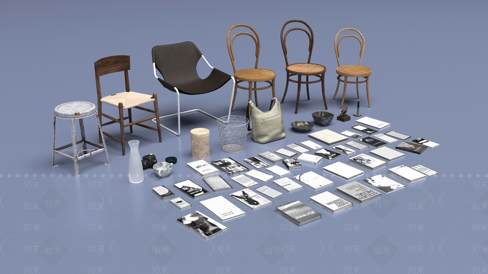 办公用品3D模型下载【ID:1198952753】