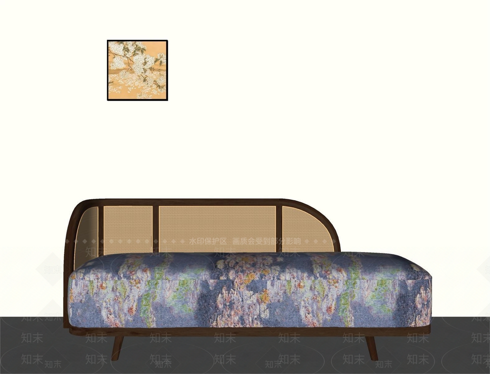 现代中古贵妃椅SU模型下载【ID:1198955924】