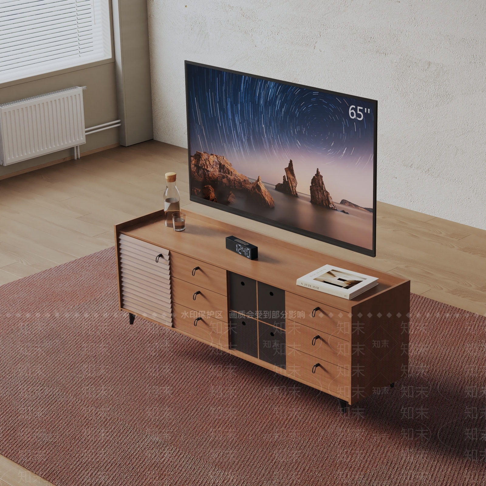 现代电视柜3D模型下载【ID:1198961639】