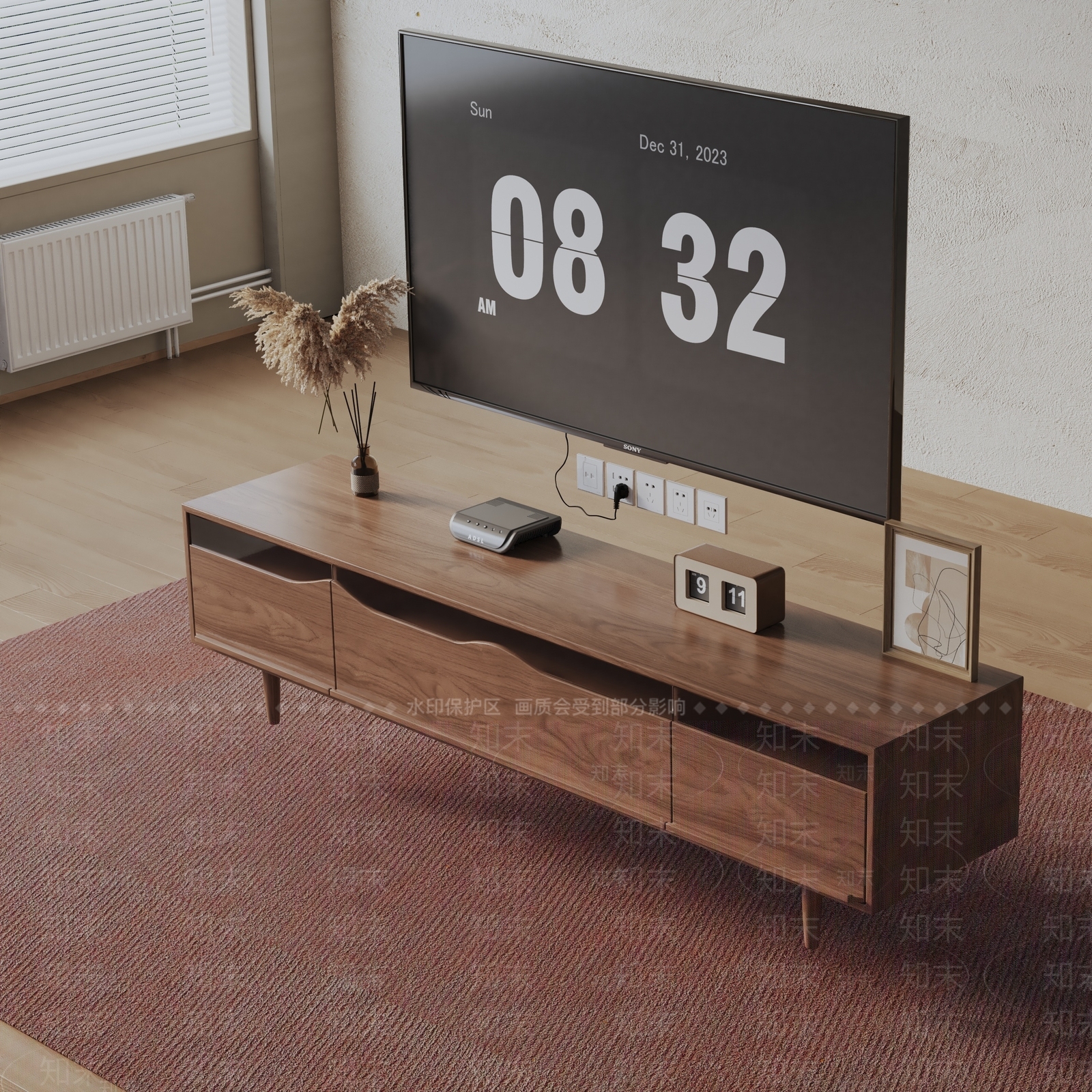 现代电视柜3D模型下载【ID:1198962131】