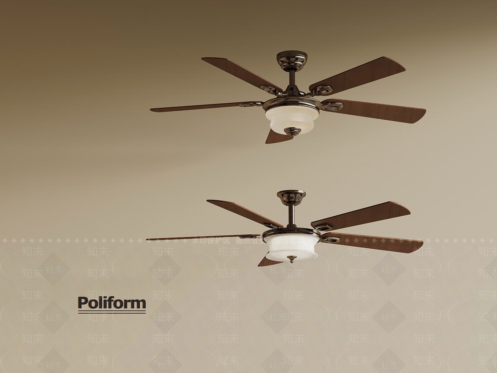 中古风扇灯3D模型下载【ID:1198962488】