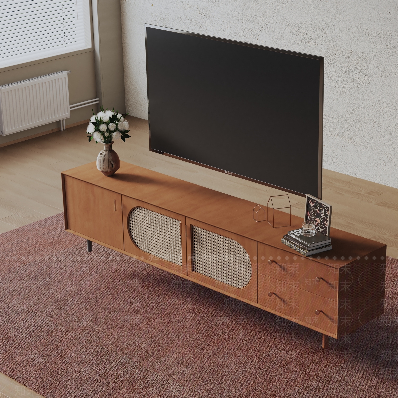 现代电视柜3D模型下载【ID:1198965074】
