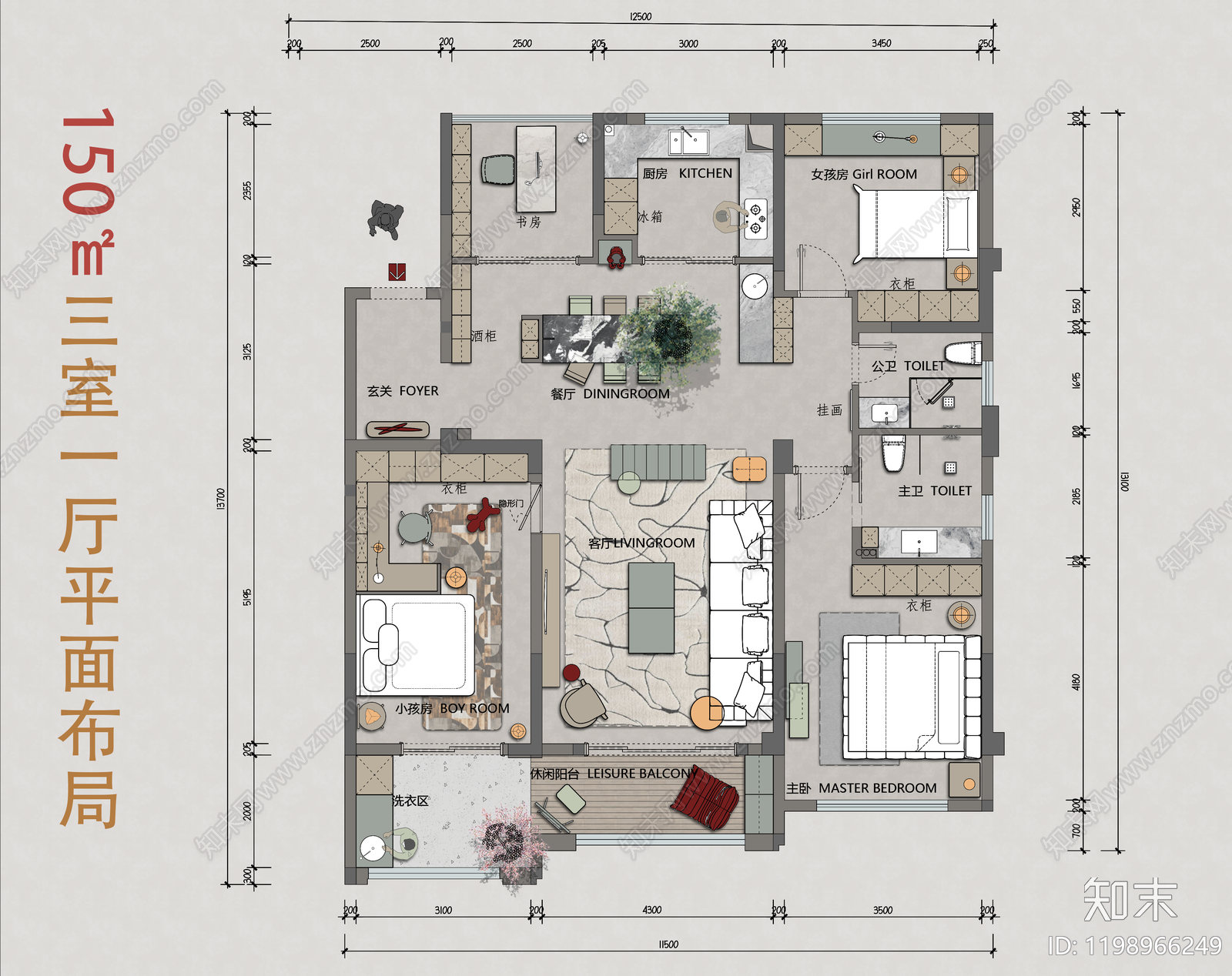 大平层施工图下载【ID:1198966249】