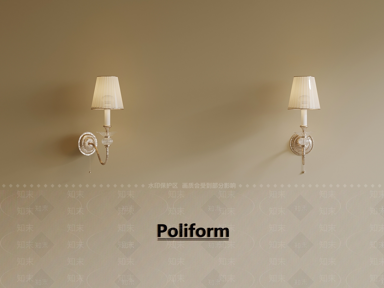 法式床头壁灯SU模型下载【ID:1198968340】