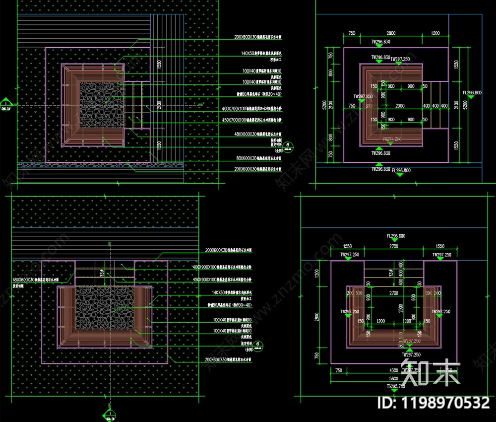 现代综合景观图库cad施工图下载【ID:1198970532】