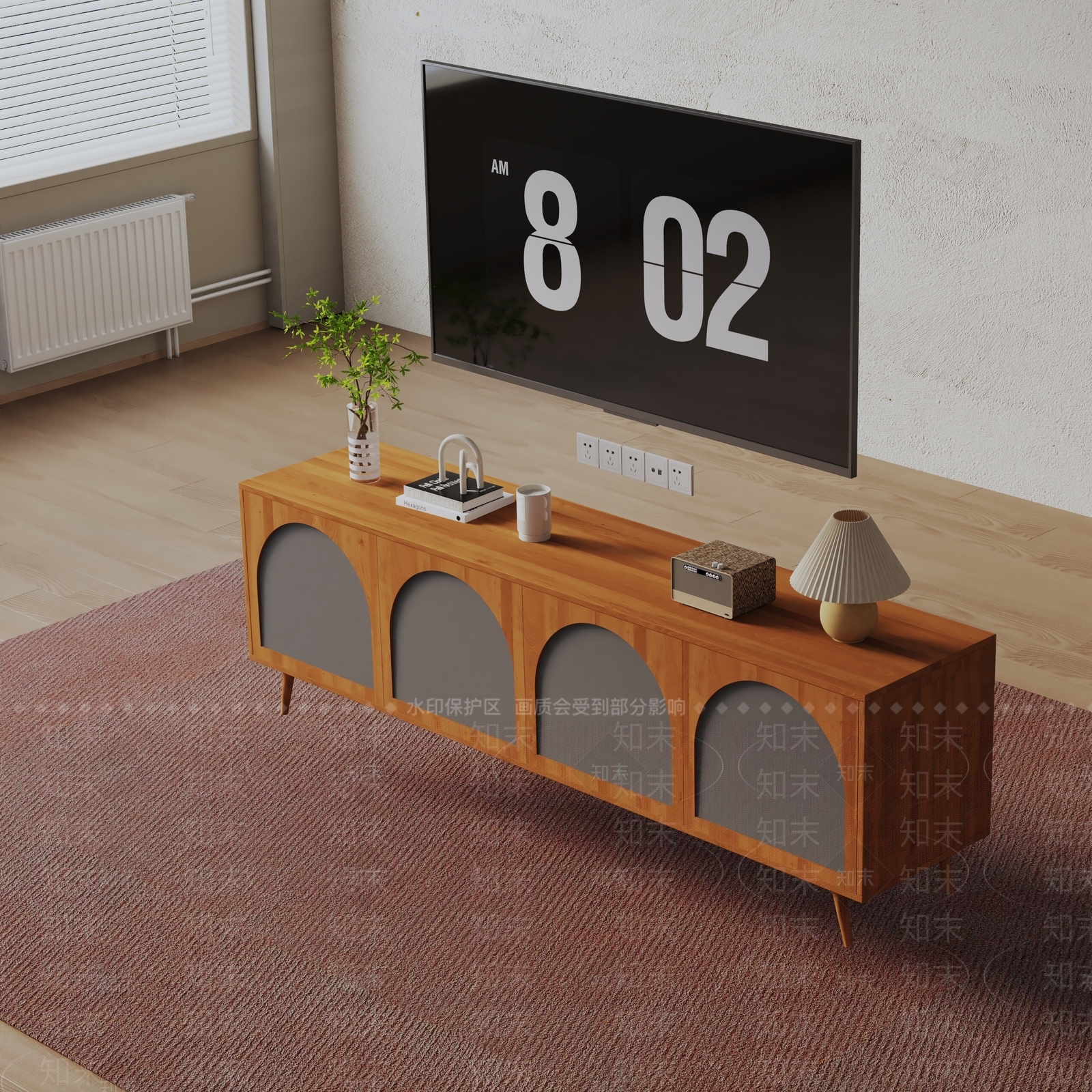 现代电视柜3D模型下载【ID:1198970660】