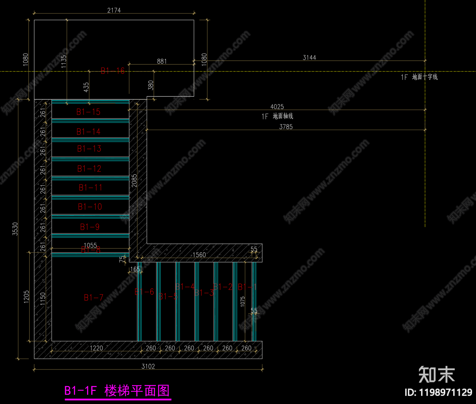 别墅楼梯施工图下载【ID:1198971129】