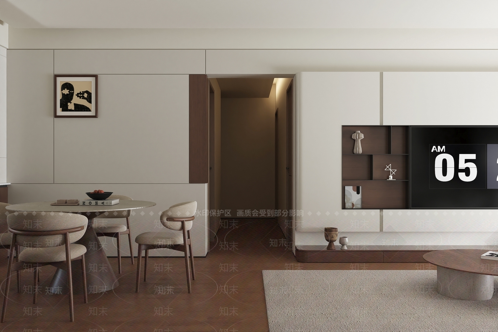 现代客餐厅3D模型下载【ID:1198972423】