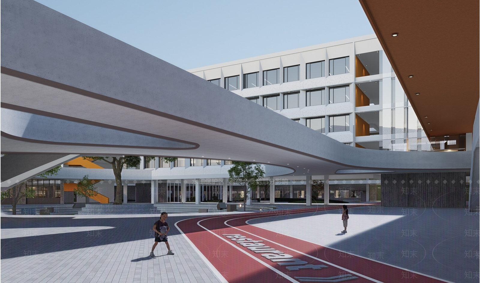 现代学校建筑SU模型下载【ID:1198972186】