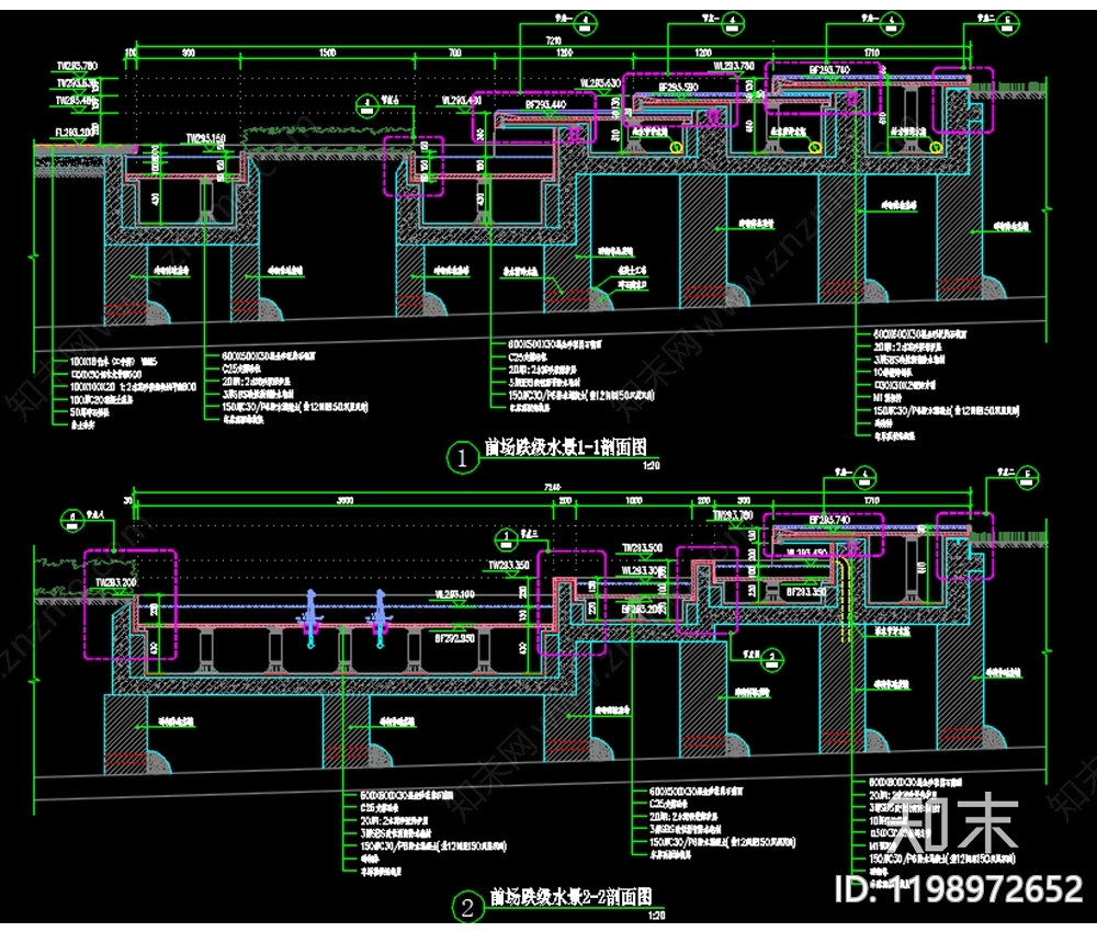 现代假山水景图库cad施工图下载【ID:1198972652】