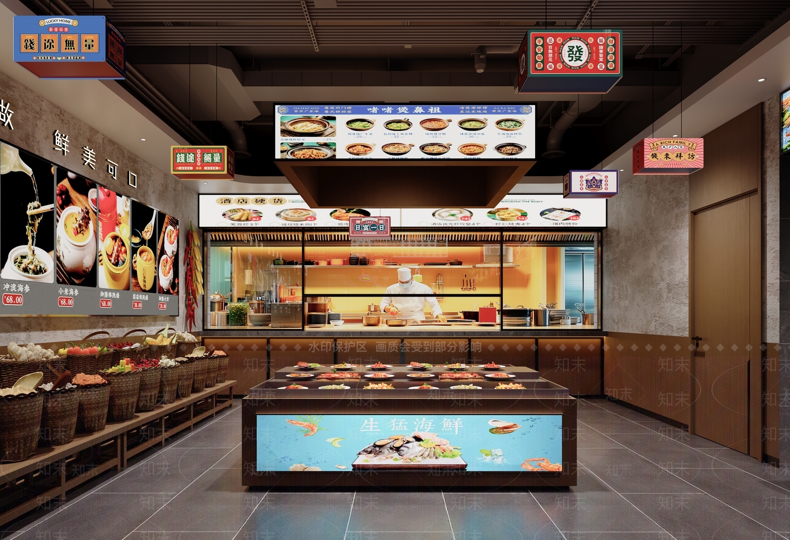 现代工业其他餐饮空间3D模型下载【ID:1198974179】