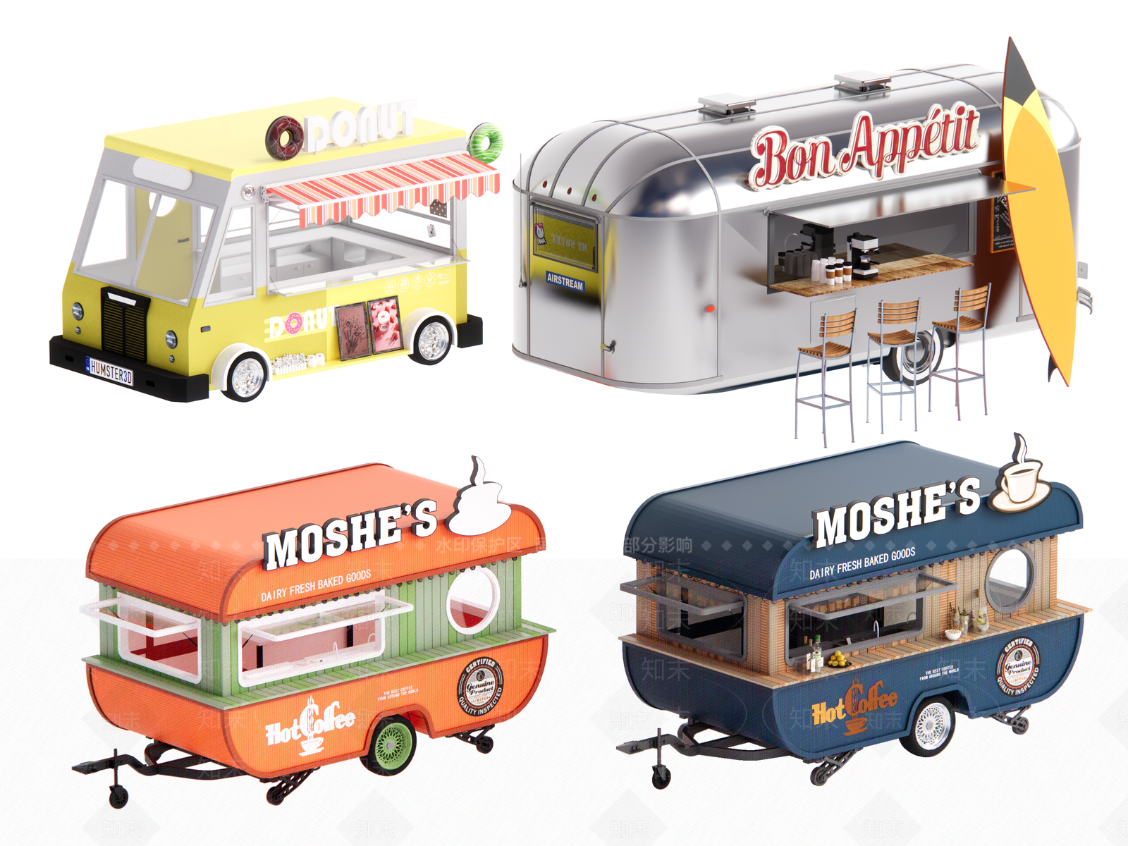 推车SU模型下载【ID:1198973210】