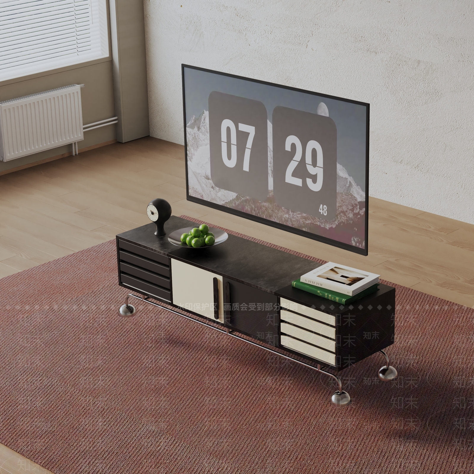 现代电视柜3D模型下载【ID:1198973489】