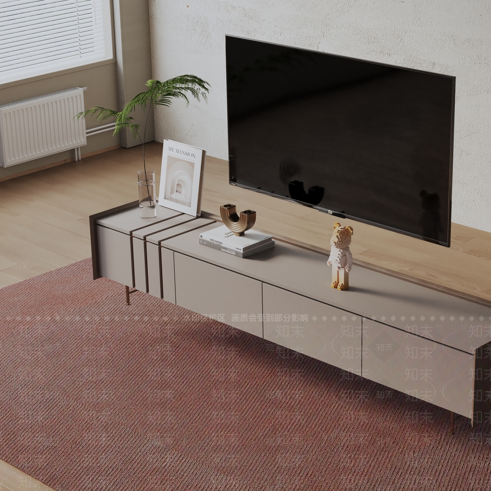 现代电视柜3D模型下载【ID:1198973759】