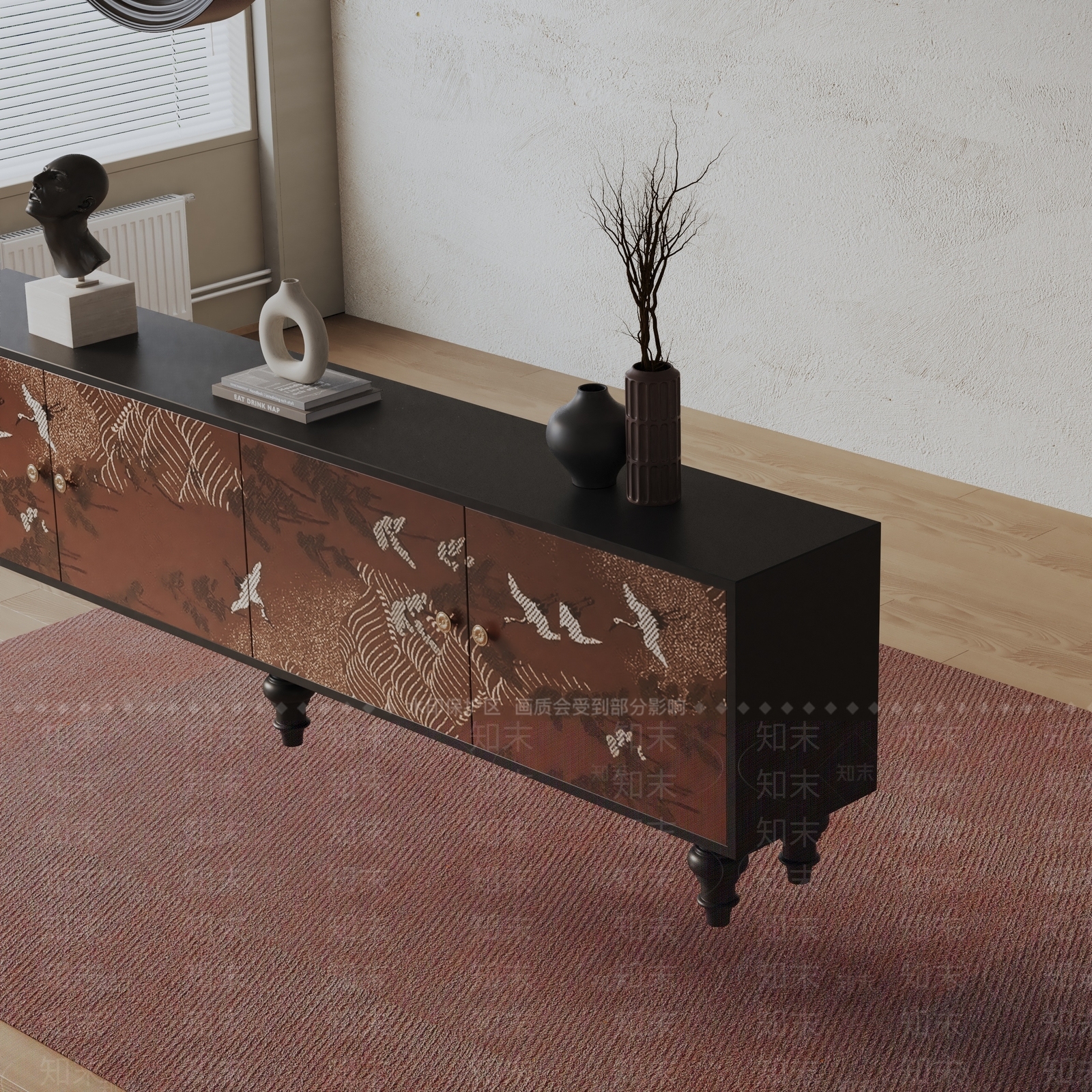 现代电视柜3D模型下载【ID:1198974744】