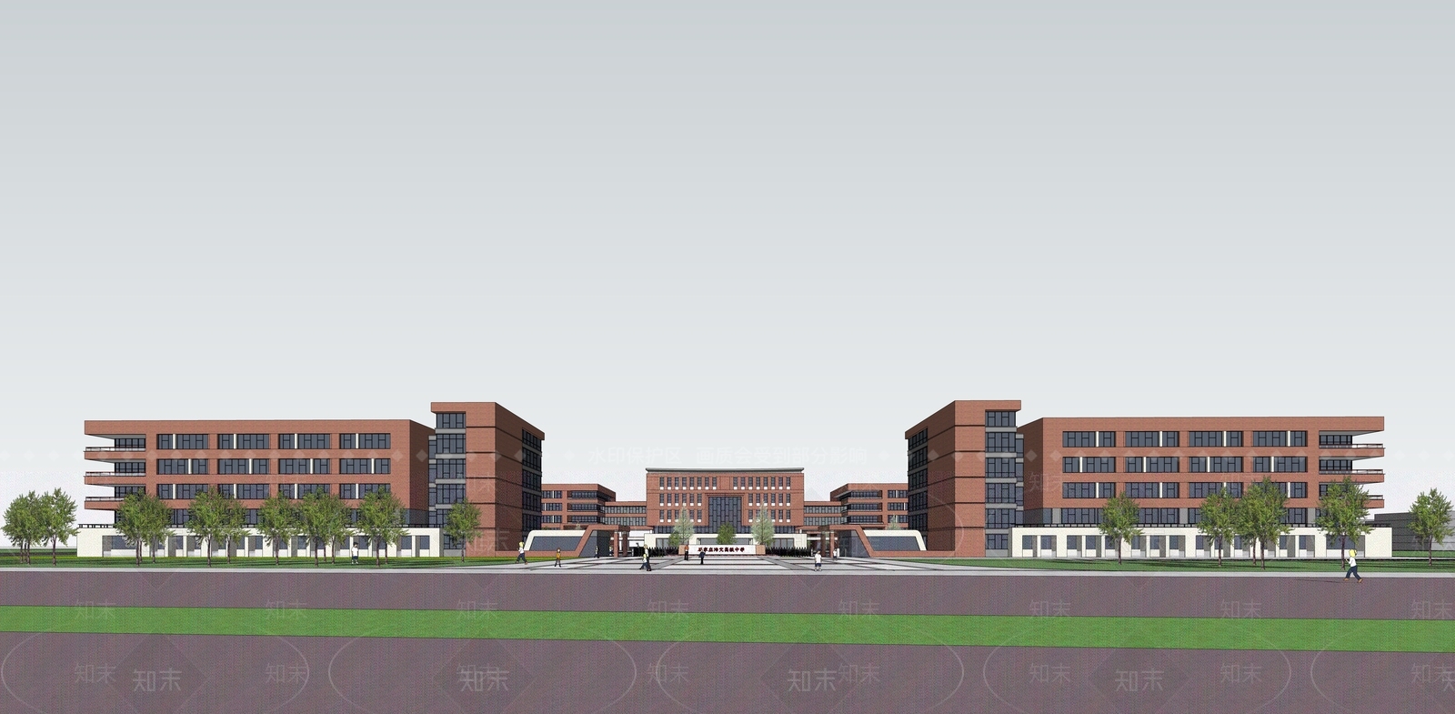 现代学校建筑SU模型下载【ID:1198978325】