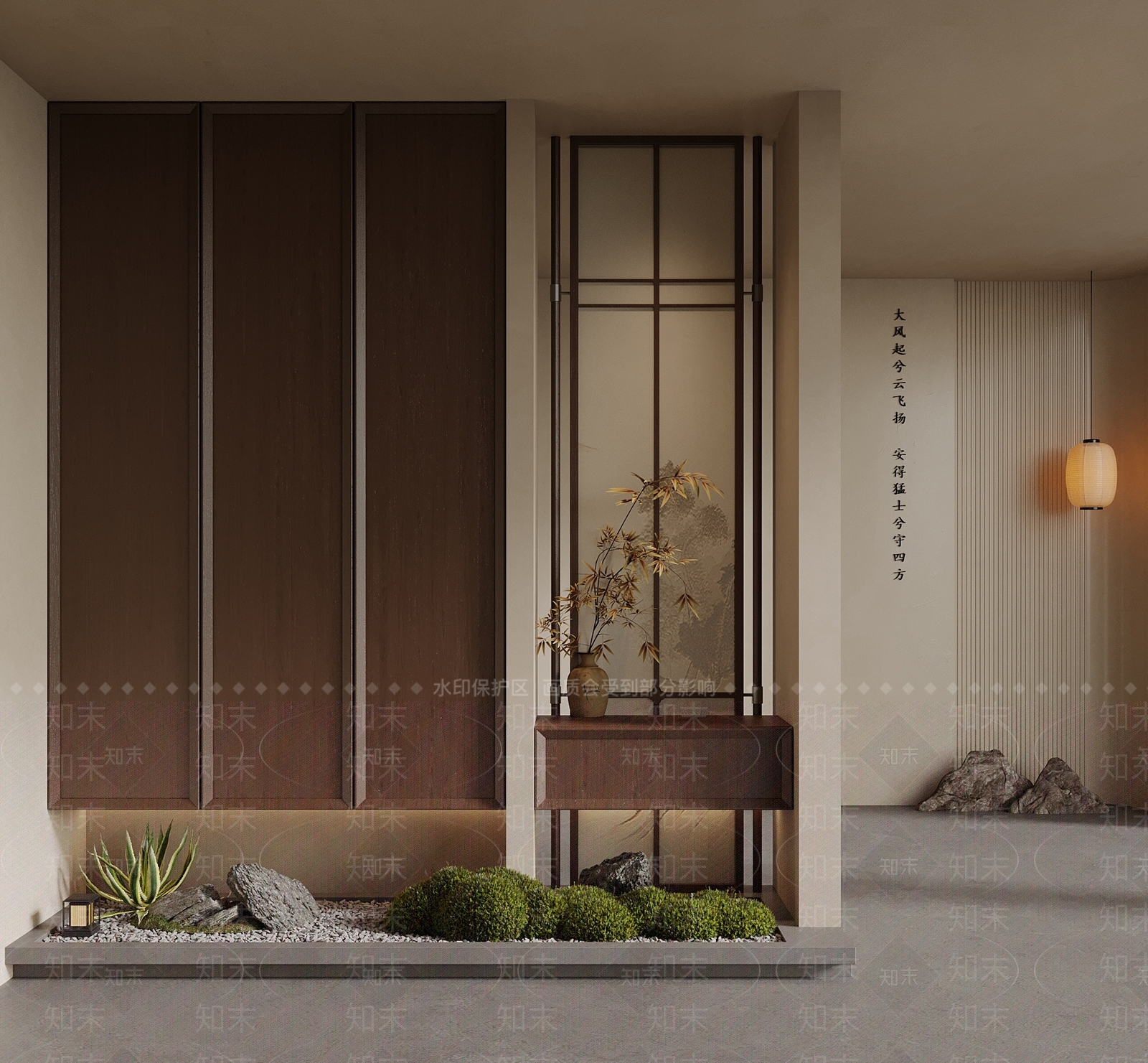 新中式鞋柜3D模型下载【ID:1198977845】