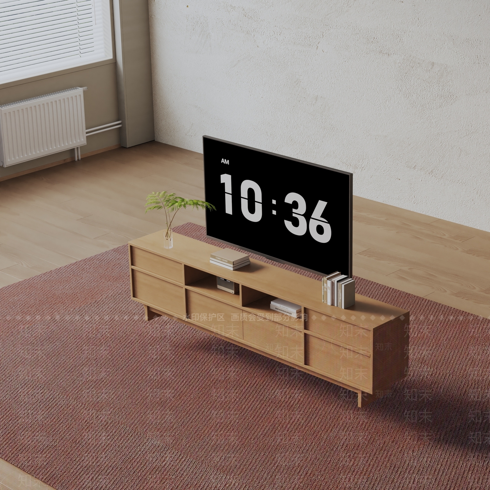 现代电视柜3D模型下载【ID:1198978411】