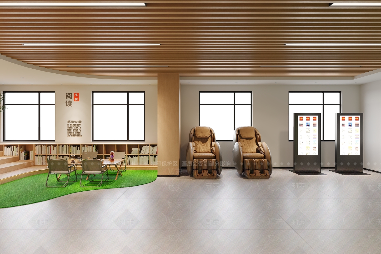 现代新中式图书馆3D模型下载【ID:1198980332】