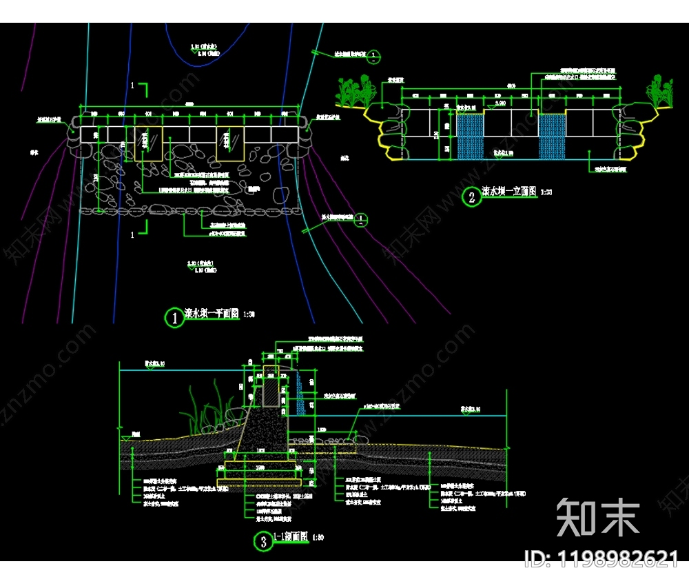现代假山水景图库cad施工图下载【ID:1198982621】
