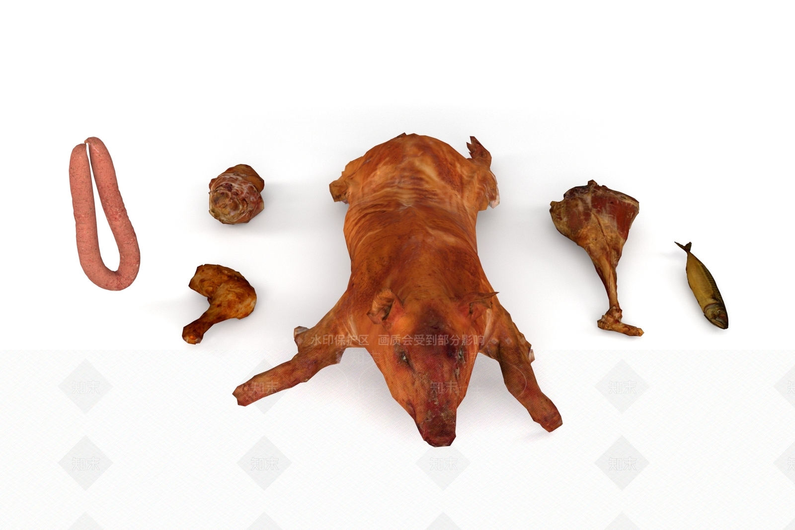 酒水食物3D模型下载【ID:1198983129】