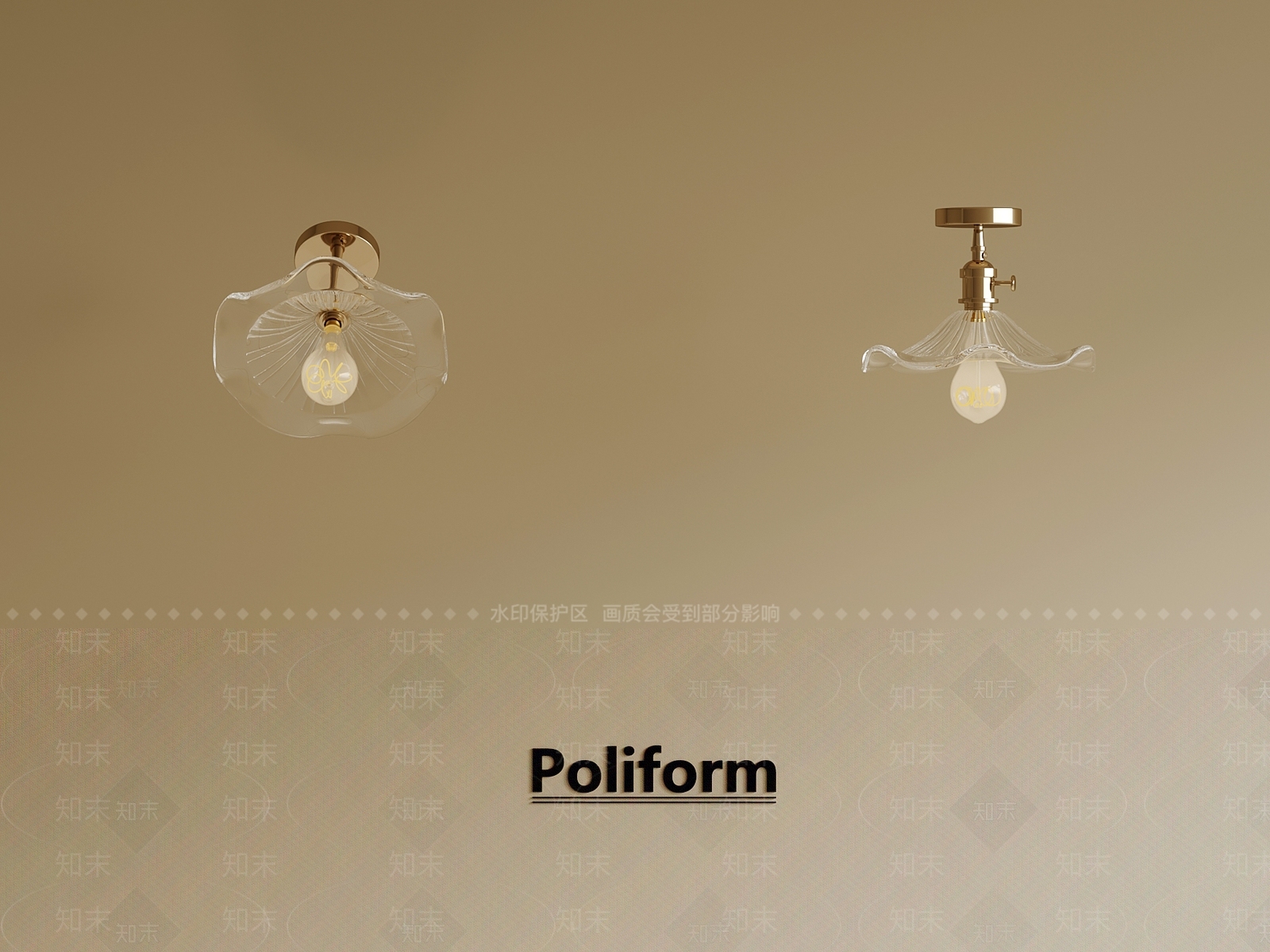 法式奶油吊灯3D模型下载【ID:1198984692】