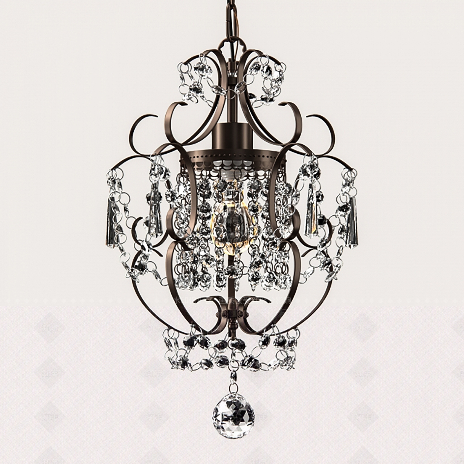 欧式水晶吊灯SU模型下载【ID:1198985483】