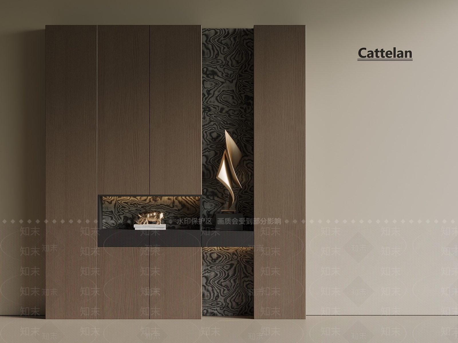 意式轻奢鞋柜3D模型下载【ID:1198986369】