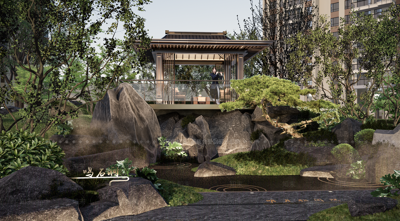 新中式中式亭子SU模型下载【ID:1198986129】