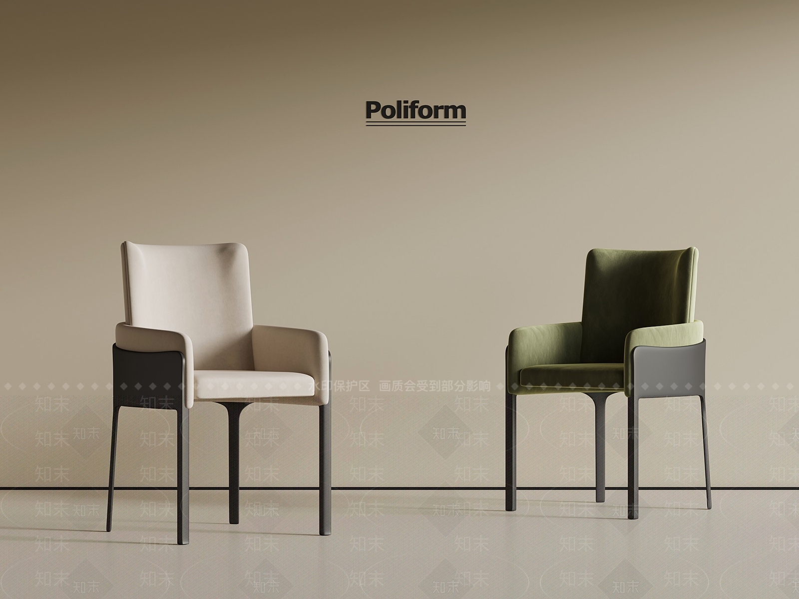 现代餐椅3D模型下载【ID:1198986254】