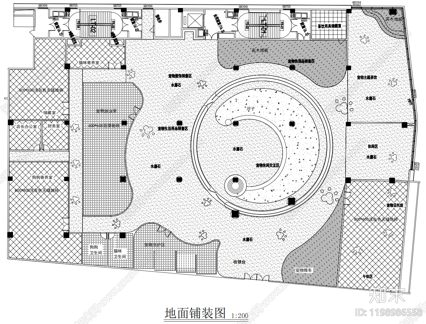 现代其他商业空间cad施工图下载【ID:1198986558】