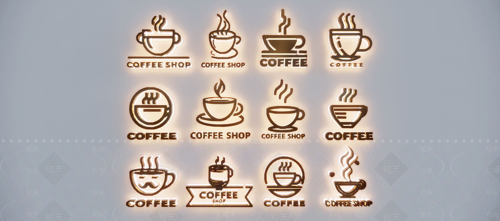 现代标识标牌SU模型下载【ID:1198991043】