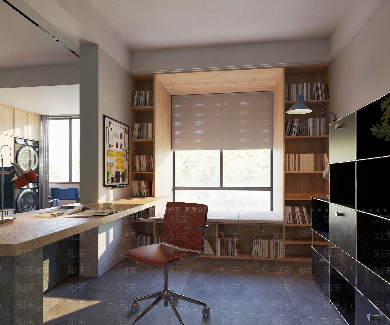 现代原木家居客厅3D模型下载【ID:1198999484】