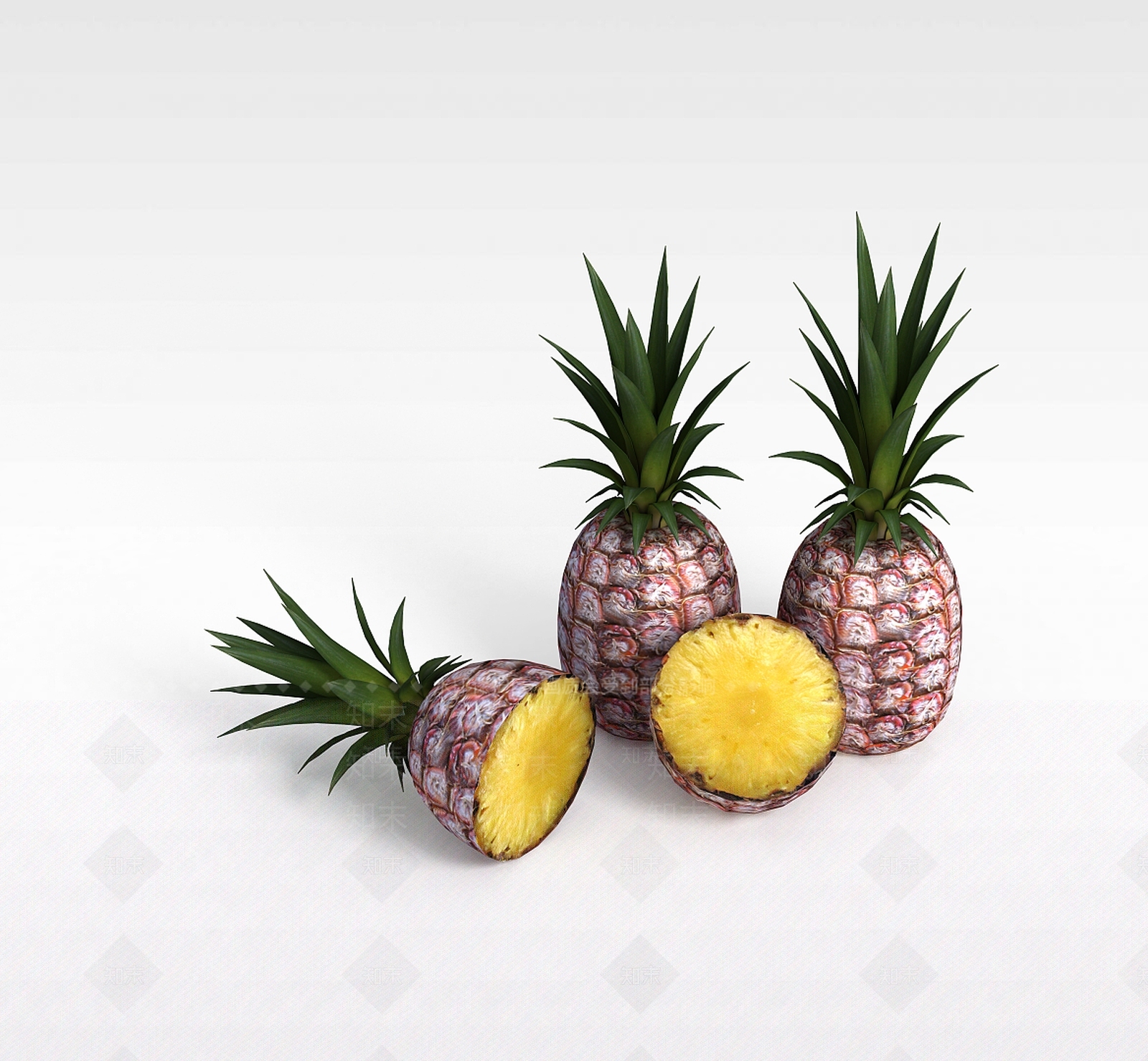 现代菠萝3D模型下载【ID:1199013543】