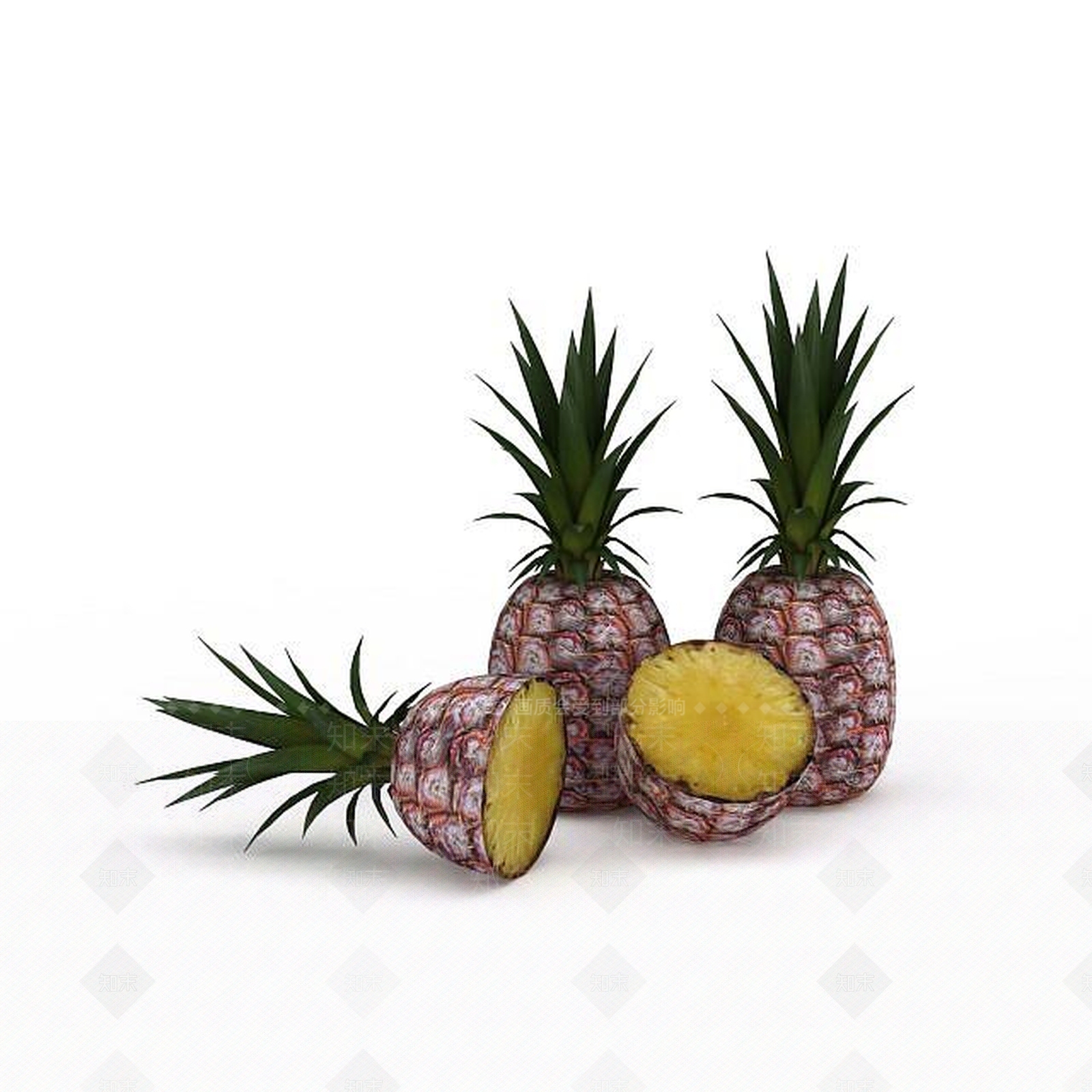 现代菠萝3D模型下载【ID:1199013543】