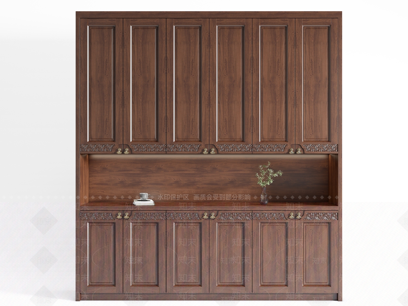 新中式鞋柜3D模型下载【ID:1199018322】