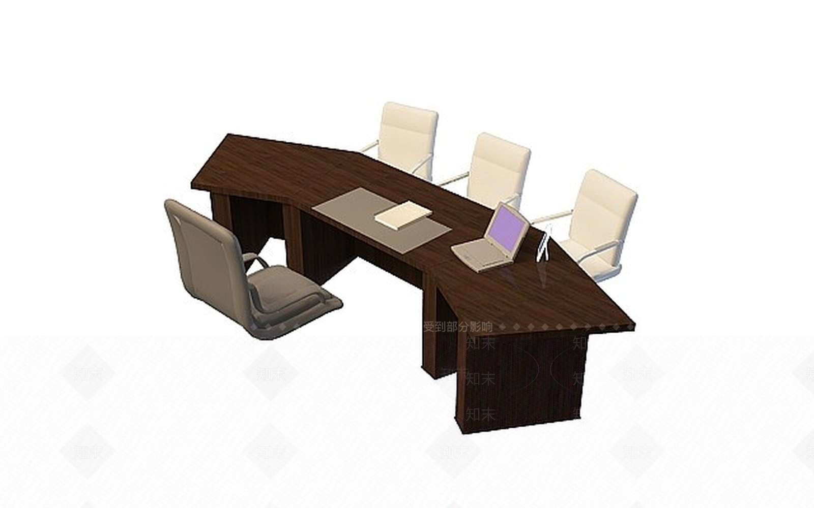 现代豪华办公桌椅3D模型下载【ID:1199019883】